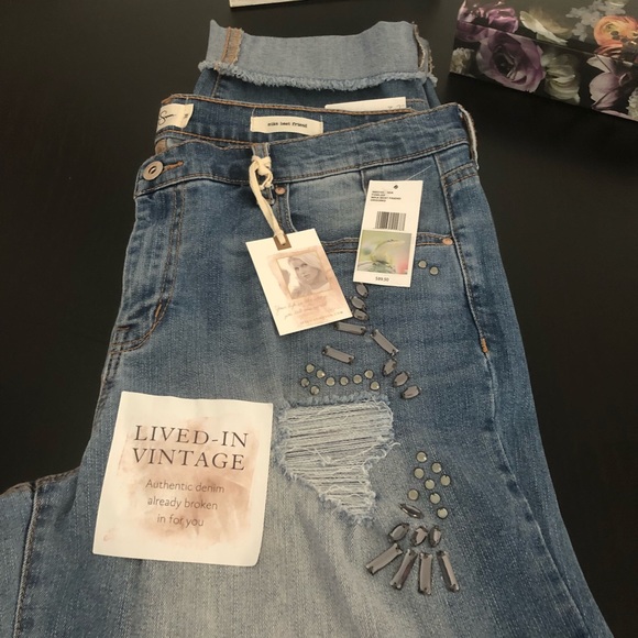 Jessica Simpson Lived in Vintage ripped Jeans. - Picture 2 of 8